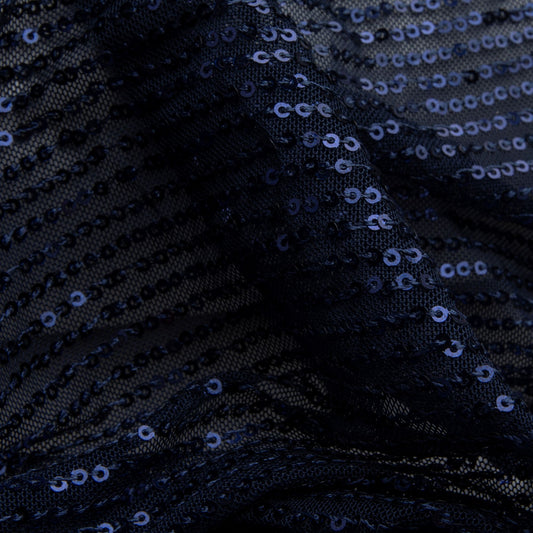 Tule Paetê Des. 2 Azul Marinho