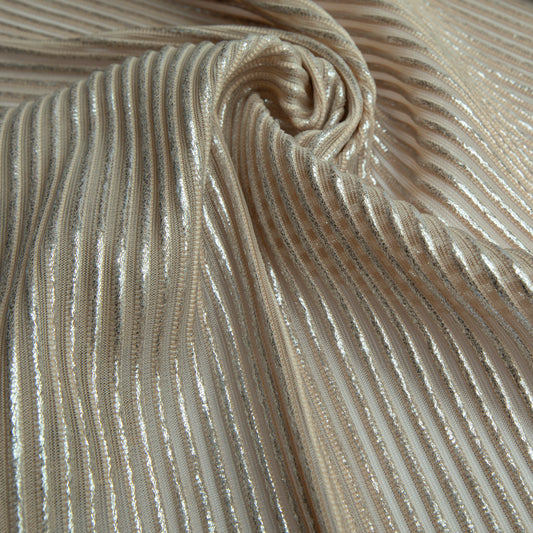 Plissê Metalic Silver Rose
