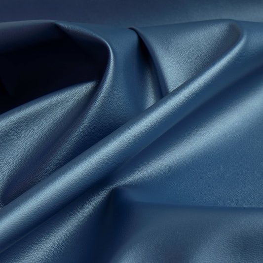 Couro Metálico  II  Azul Jeans