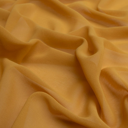 Chiffon Toque De Seda Mostarda