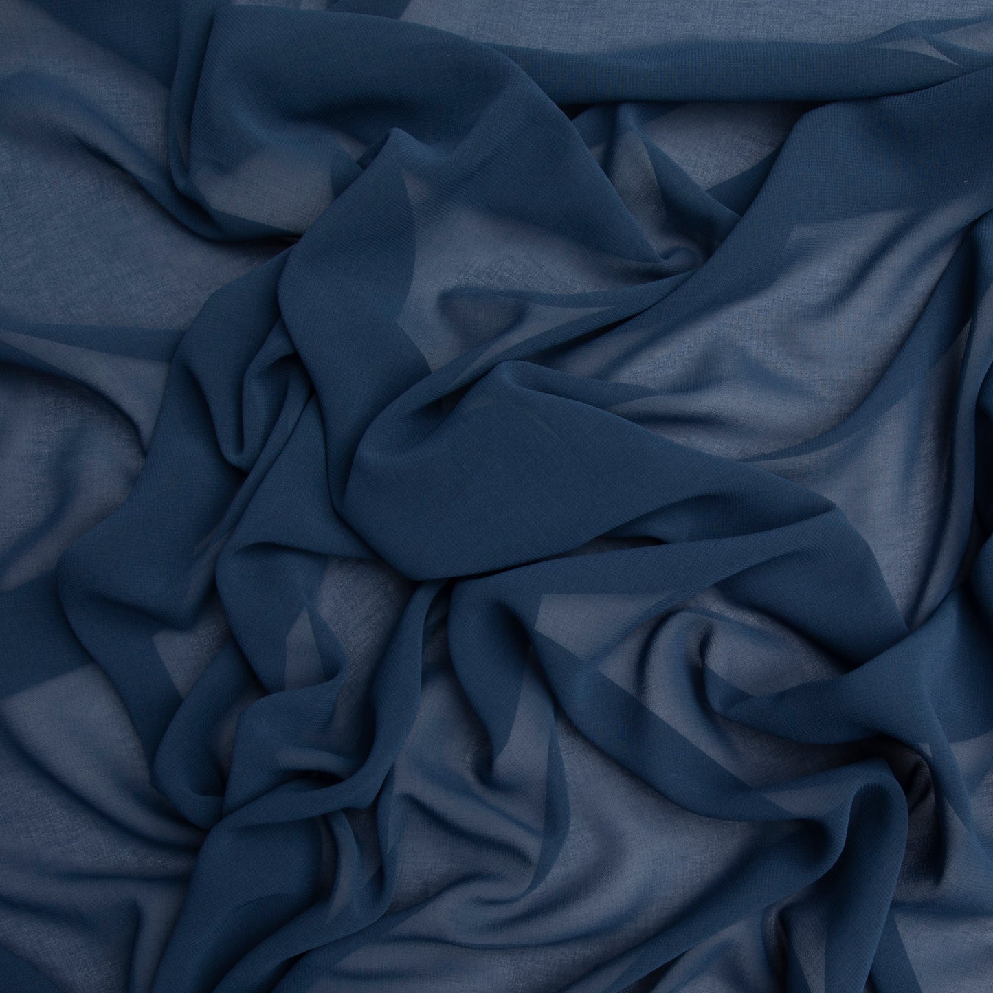 Chiffon Toque De Seda  Azul Jeans