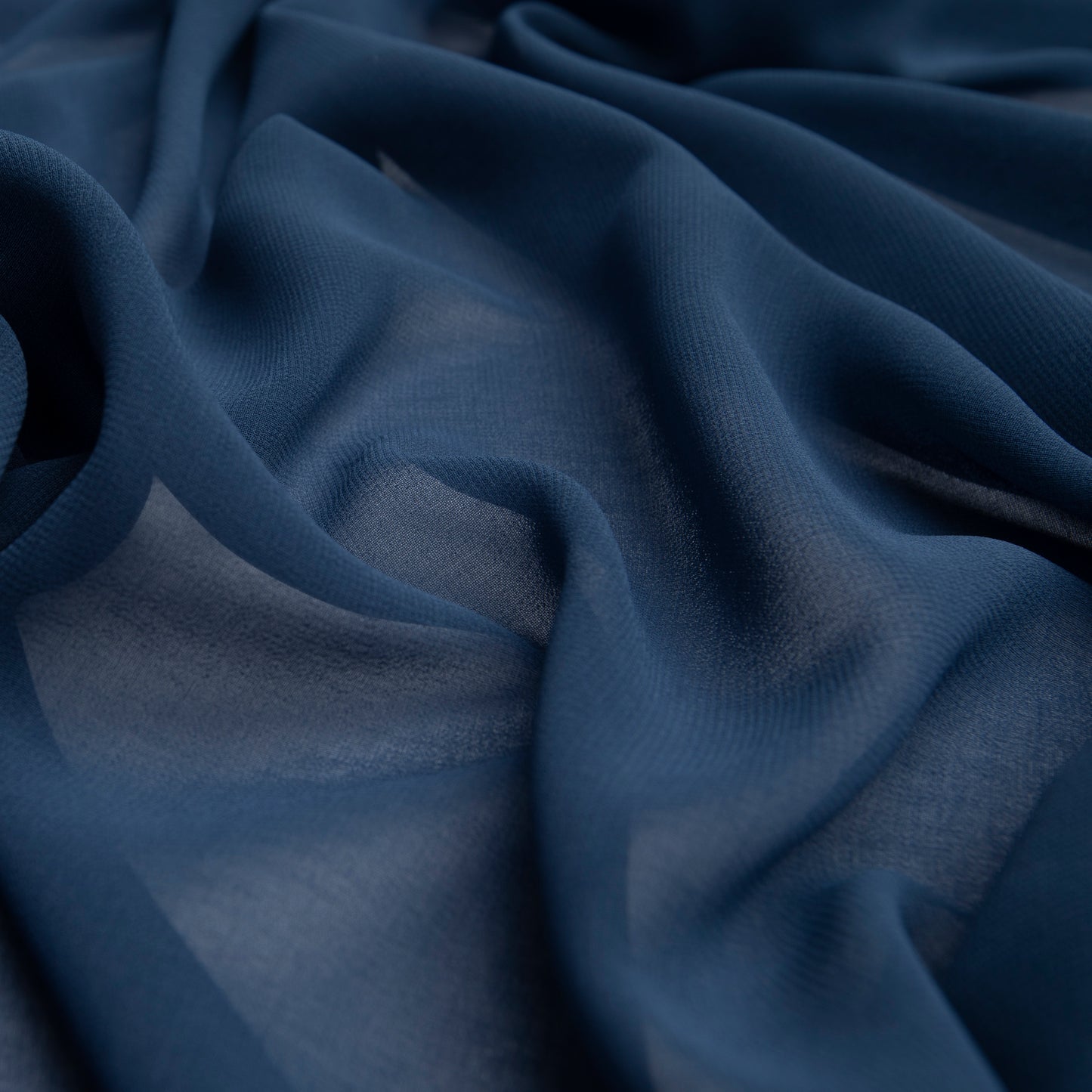 Chiffon Toque De Seda  Azul Jeans