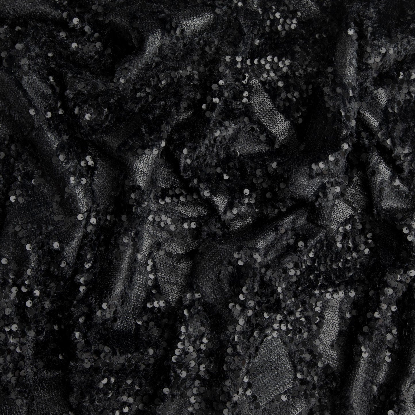 Pele Paetê Bordado Preto