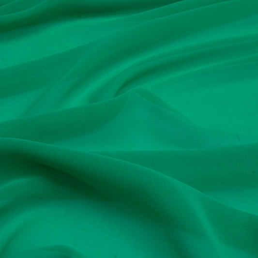 Chiffon Toque De Seda  Verde Bandeira