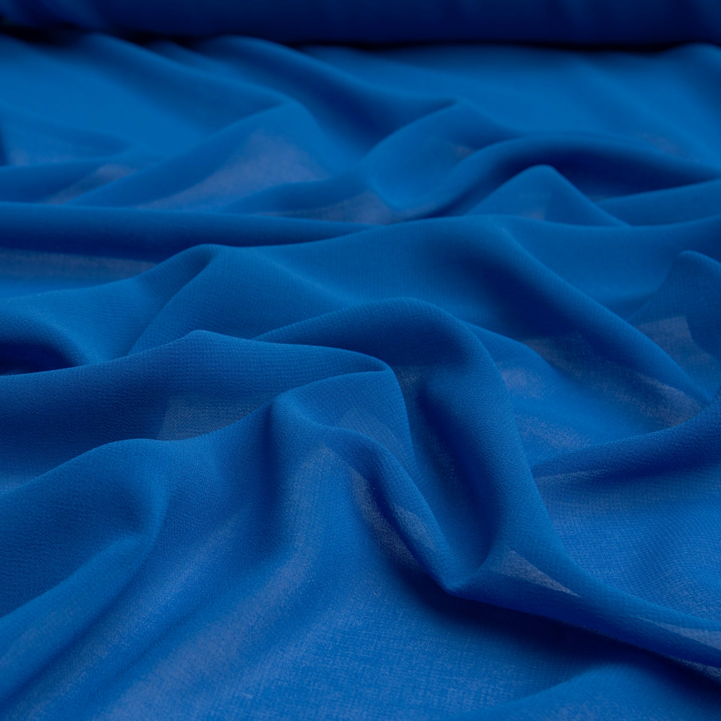 Chiffon Toque De Seda Azul Royal