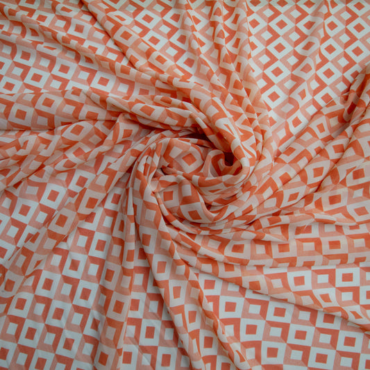 Chiffon Estampado Laranja Des 5