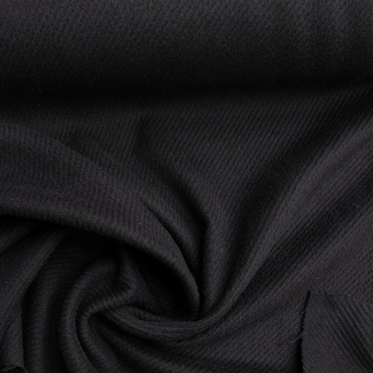 Lã Batida Twill Preto