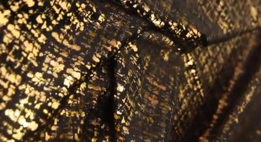 Veludo Tweed Metalizado Bronze