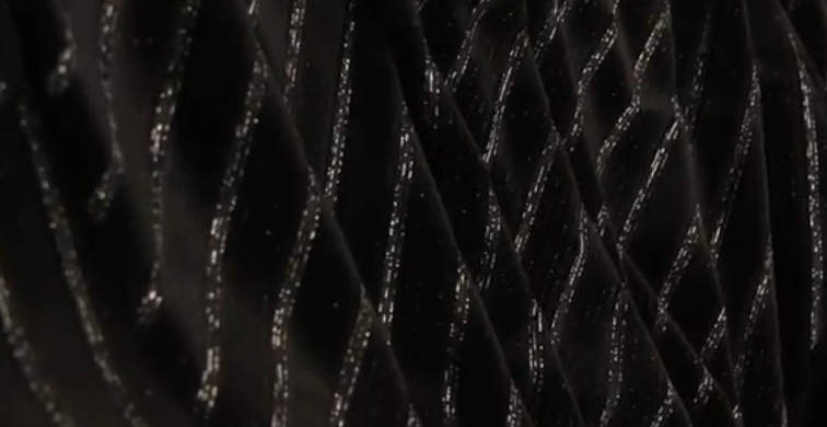 Veludo Bicolor Preto