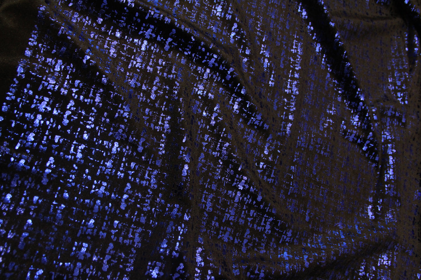 Veludo Tweed Metalizado Azul Bic