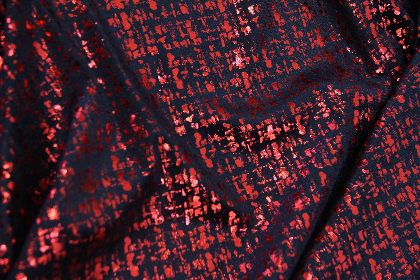 Veludo Tweed Metalizado Vermelho