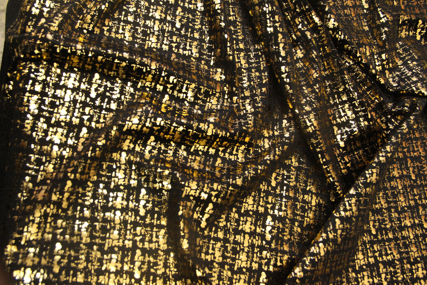 Veludo Tweed Metalizado Dourado