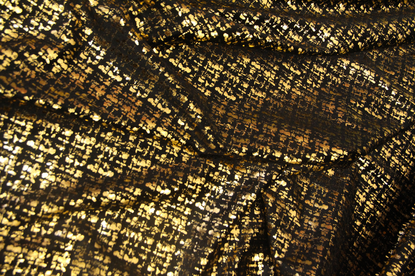 Veludo Tweed Metalizado Dourado