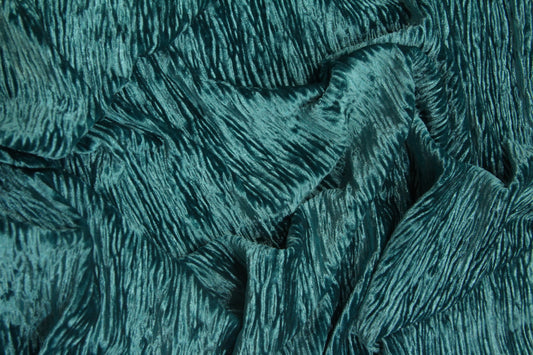 Veludo Plisse Sport Azul Anis