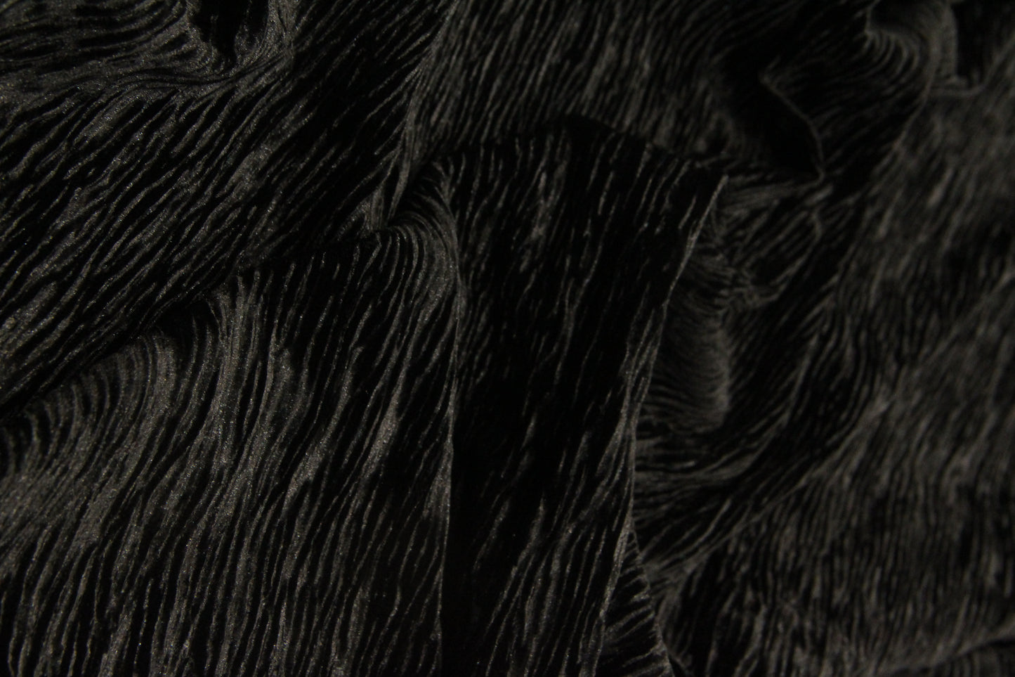 Veludo Plisse Sport Preto