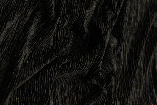 Veludo Plisse Sport Preto