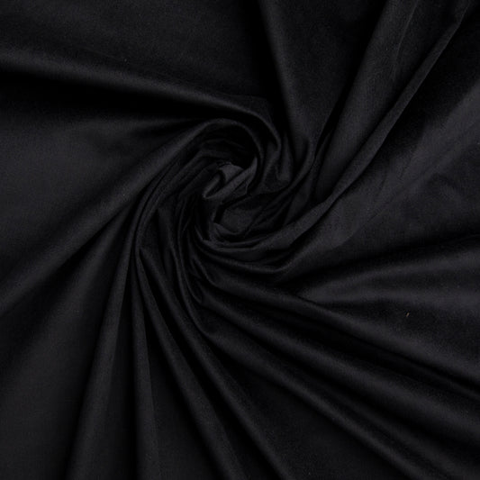 Veludo Liso Com Elastano  Preto