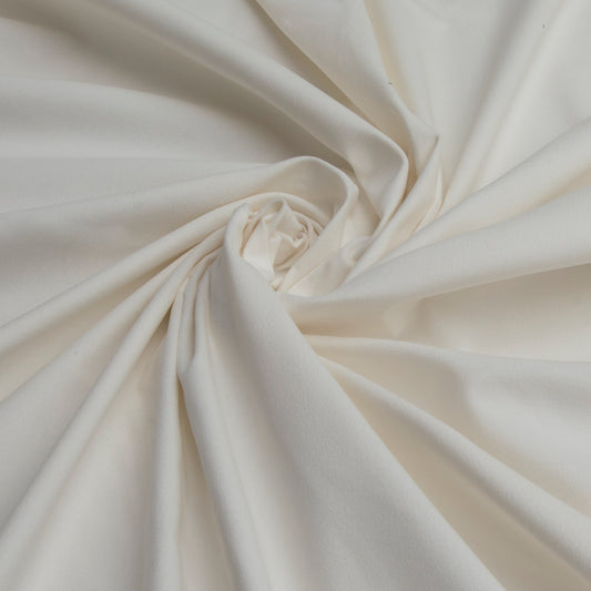Veludo Liso Com Elastano  Off White