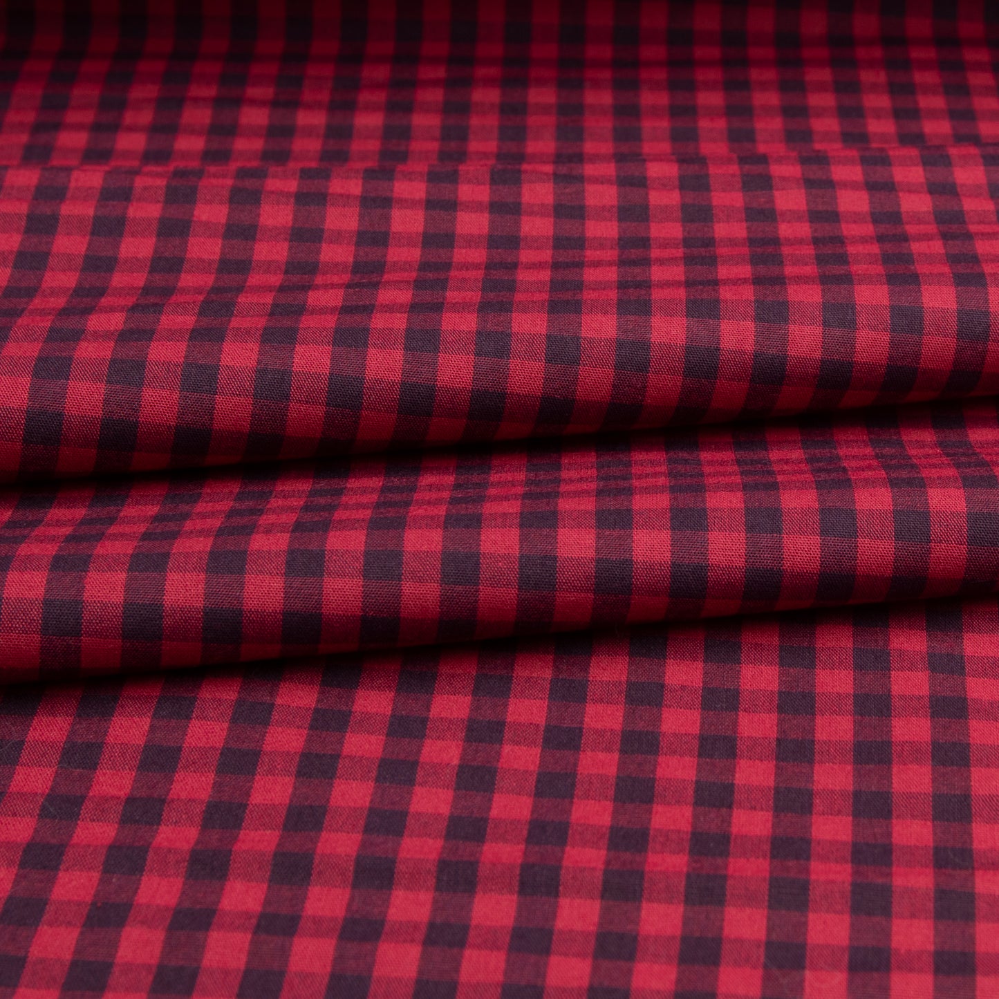 Cotton Vichy Stripe Bordo