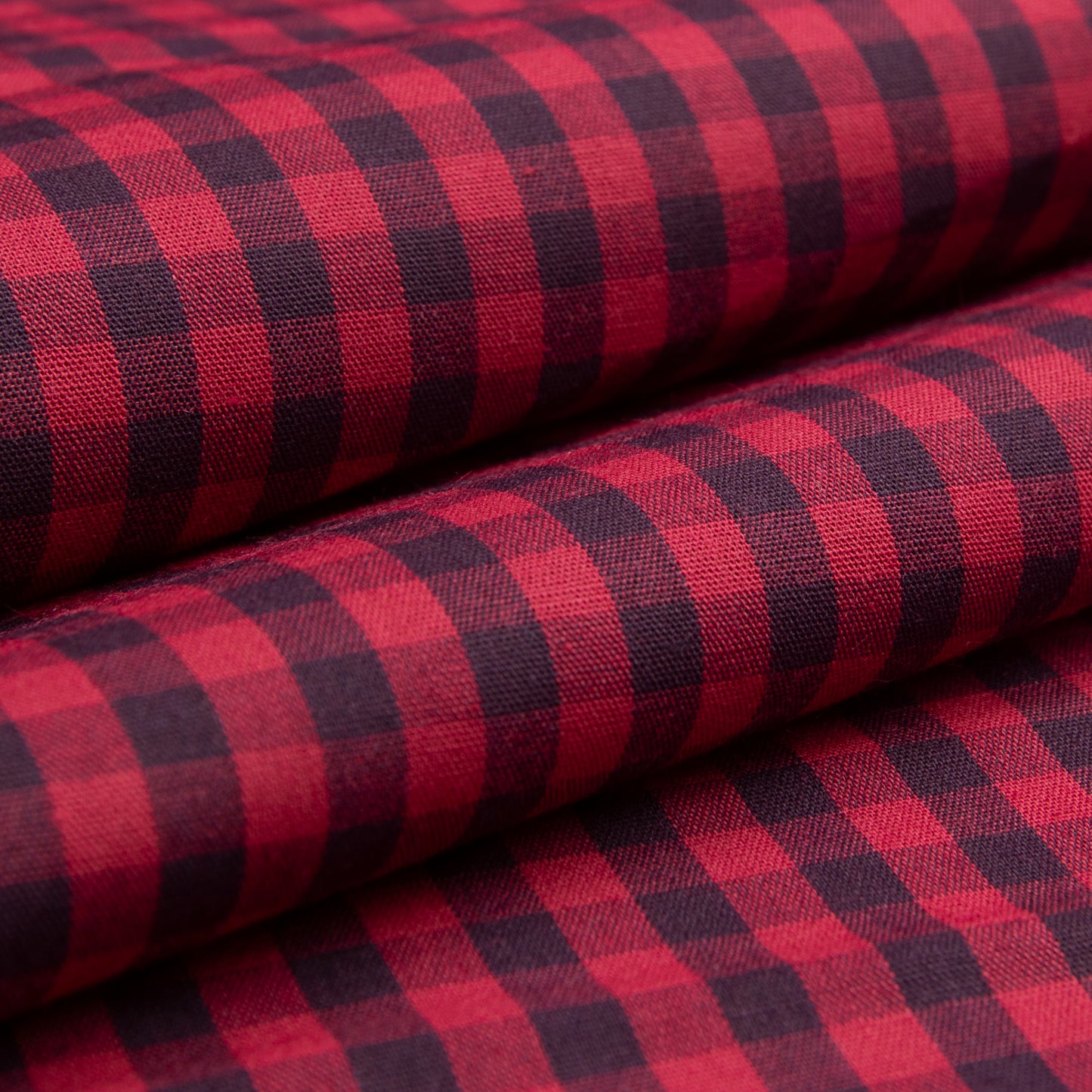 Cotton Vichy Stripe Bordo
