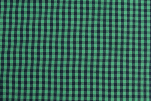 Cotton Vichy Verde Piscina