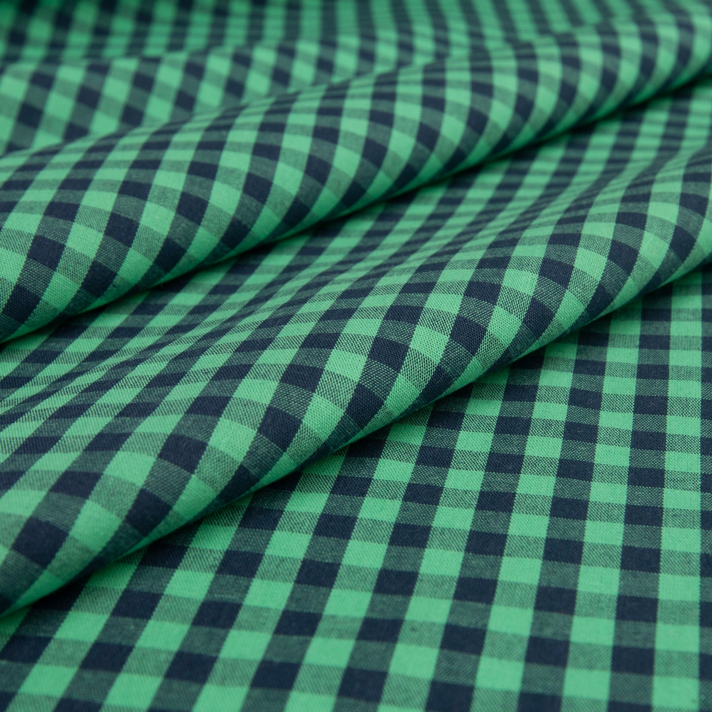 Cotton Vichy Stripe Verde Piscina