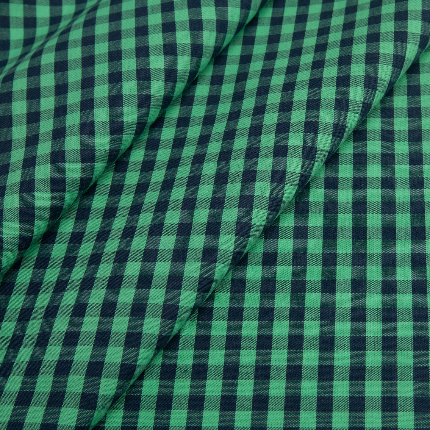 Cotton Vichy Stripe Verde Piscina