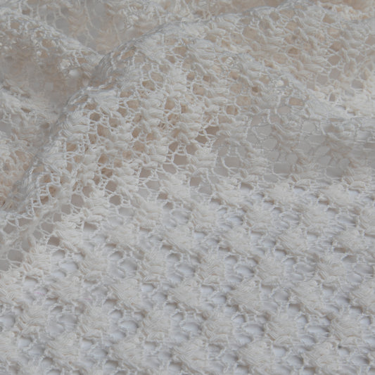 Crochê Rose Off White