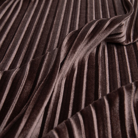 Veludo Plissê Span Marrom