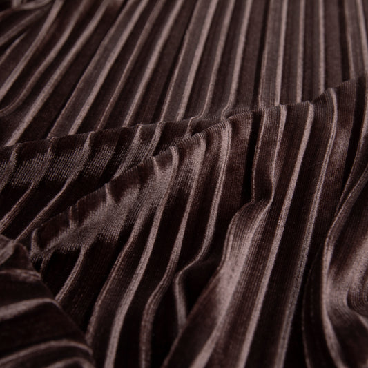 Veludo Plissê Span Marrom