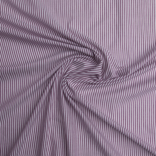 Camisaria Twill Listrada Bordô