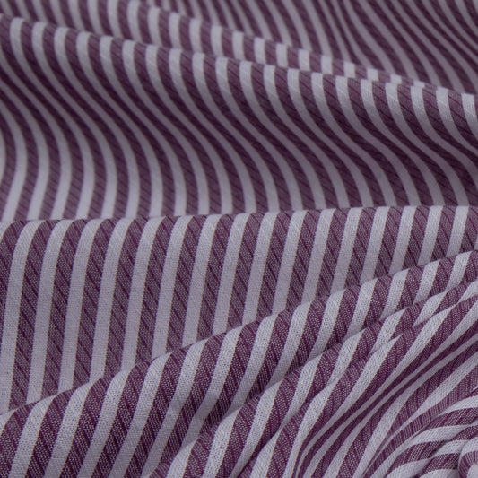 Camisaria Twill Listrada Bordô