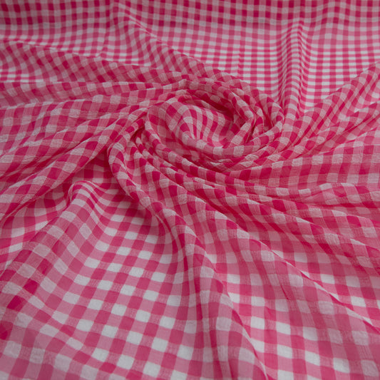 Chiffon Vichy Médio Pink