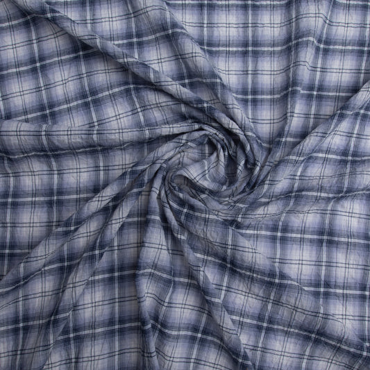 Algodão Xadrez Azul Marinho