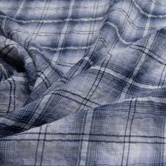 Algodão Xadrez Azul Marinho