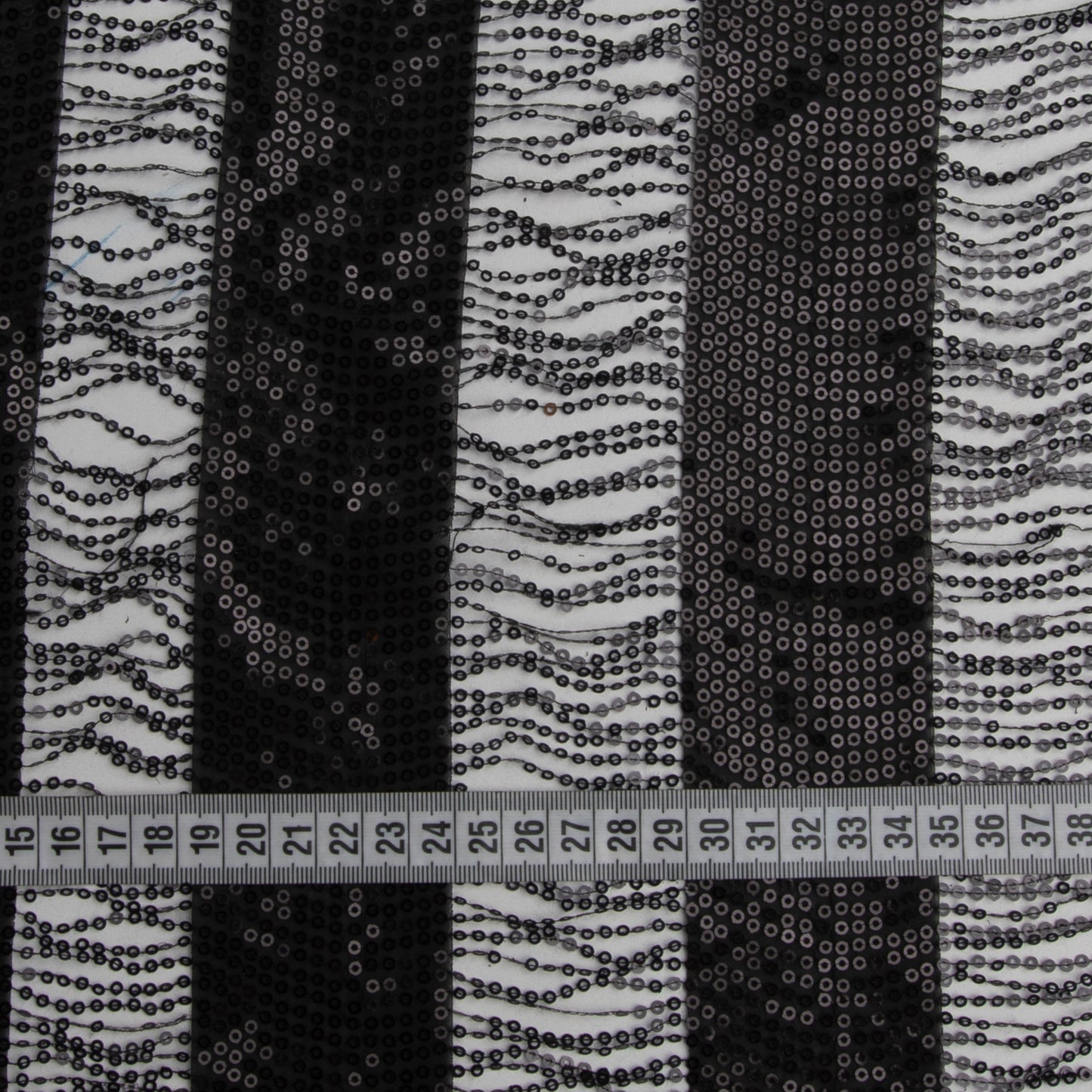Paetê Franja Preto