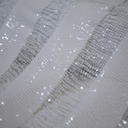 Paetê Franja Branco