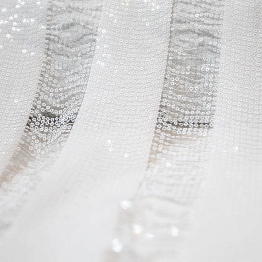 Paetê Franja Branco