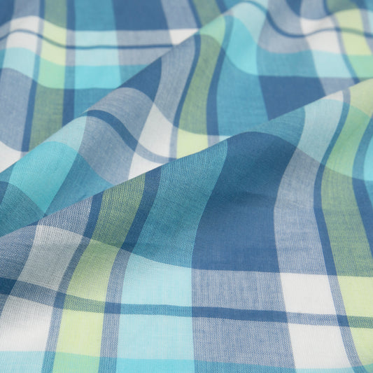 Camisaria Xadrez Fio Tinto Des 10 Azul Bic