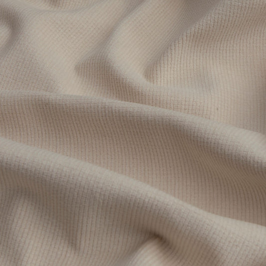 Veludo Cotelê  Fino Com Elastano  Manteiga Marfim