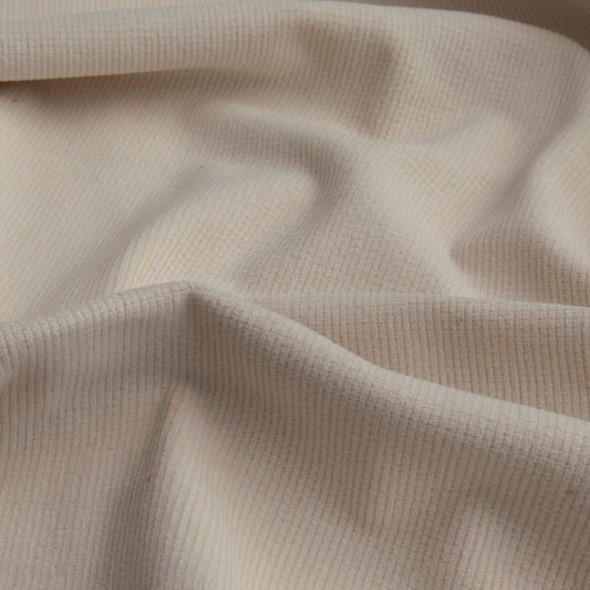 Veludo Cotelê  Fino Com Elastano  Manteiga Marfim