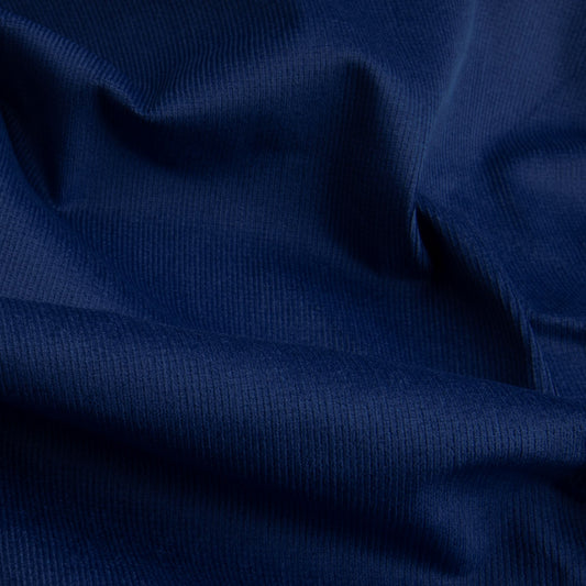 Veludo Cotelê Fino Com Elastano  Azul Jeans