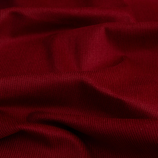 Veludo Cotelê Fino Com Elastano Cereja
