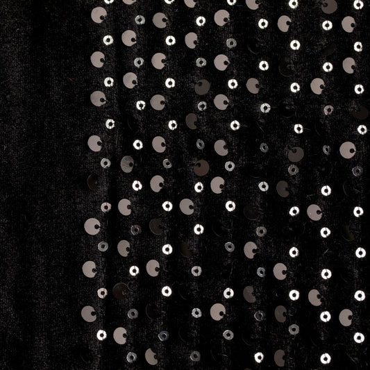 Veludo Paetê Bordado Dots Prata