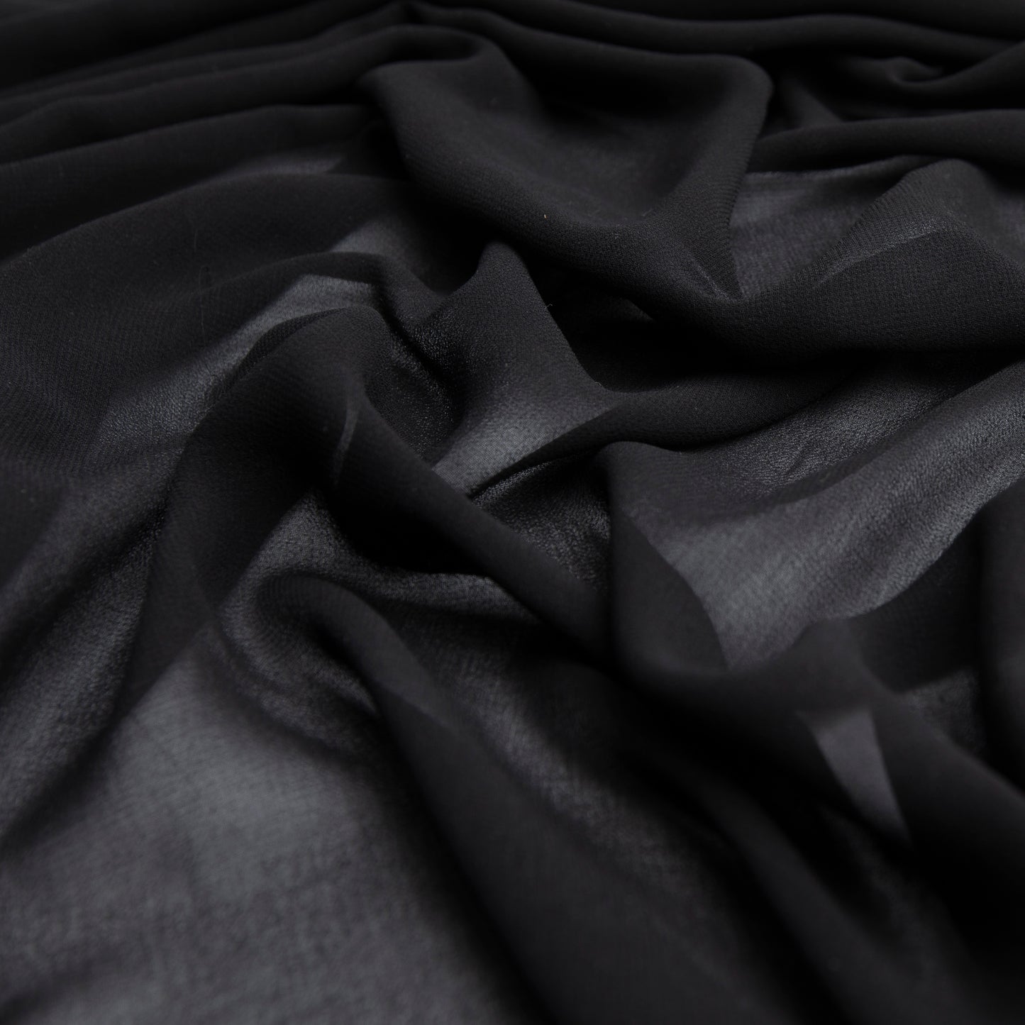 Chiffon Toque De Seda Preto