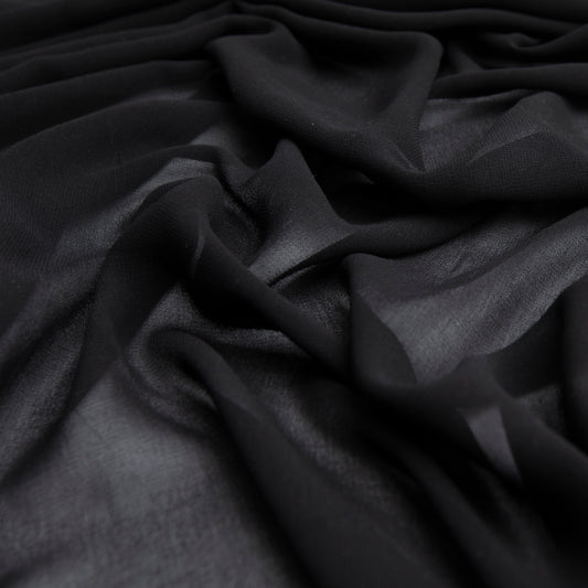 Chiffon Toque De Seda  Preto