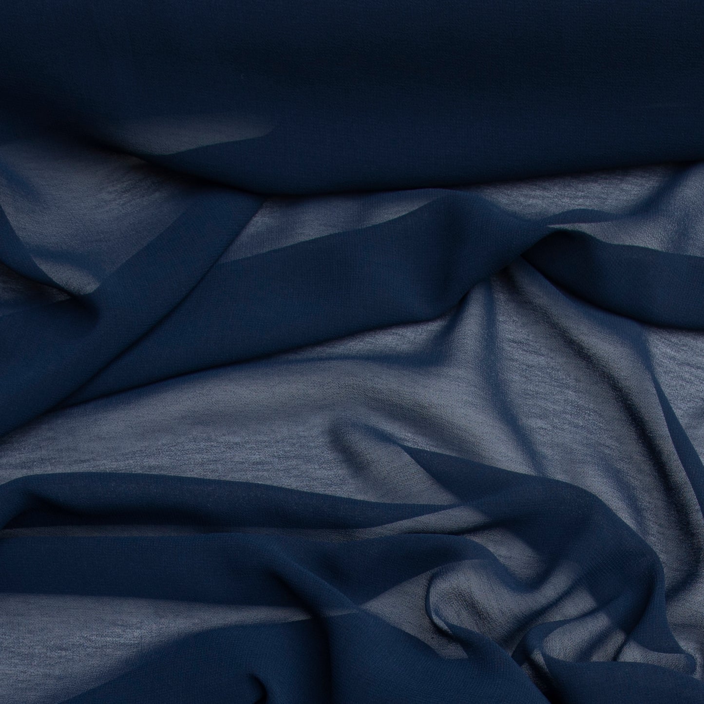 Chiffon Toque De Seda Azul Marinho