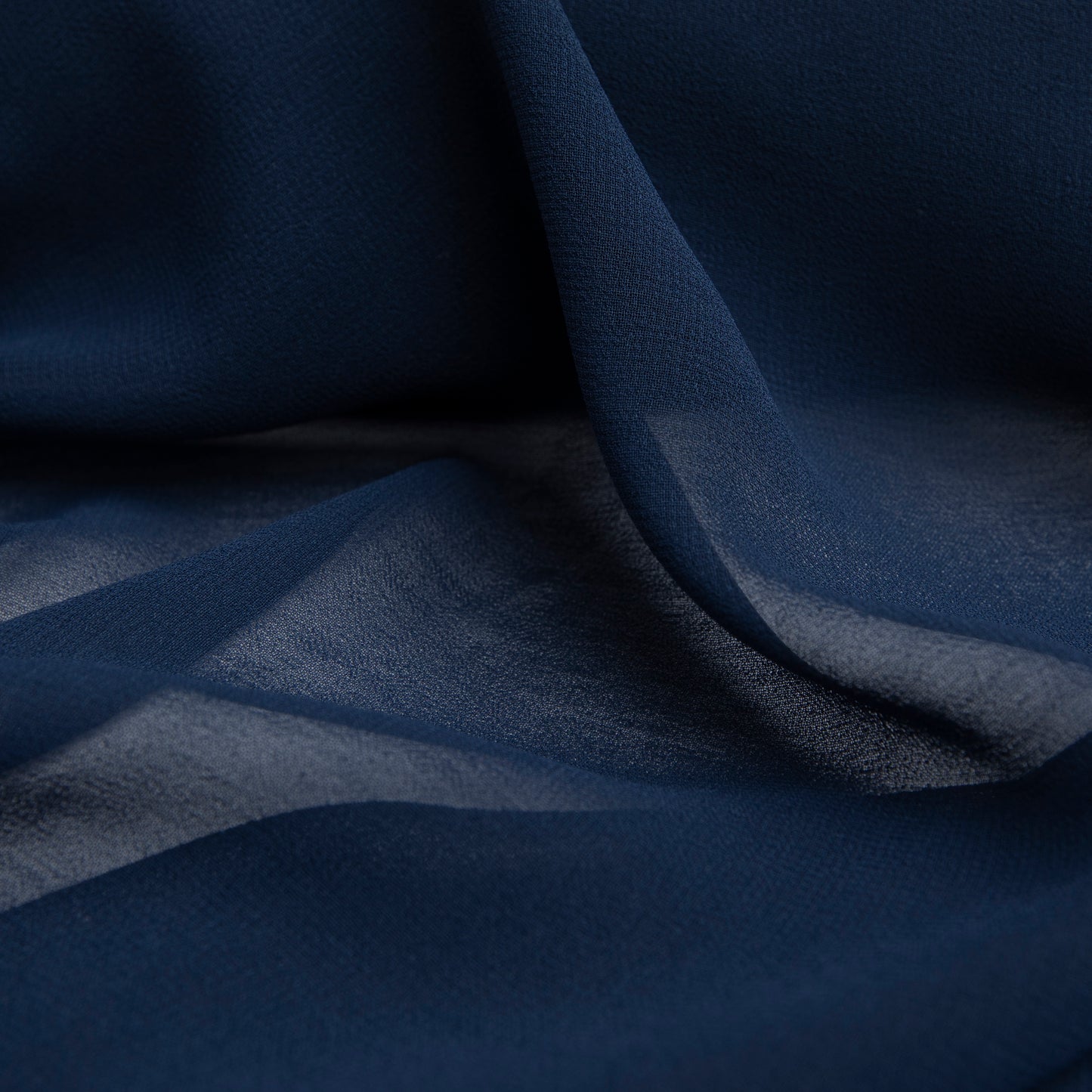 Chiffon Toque De Seda Azul Marinho