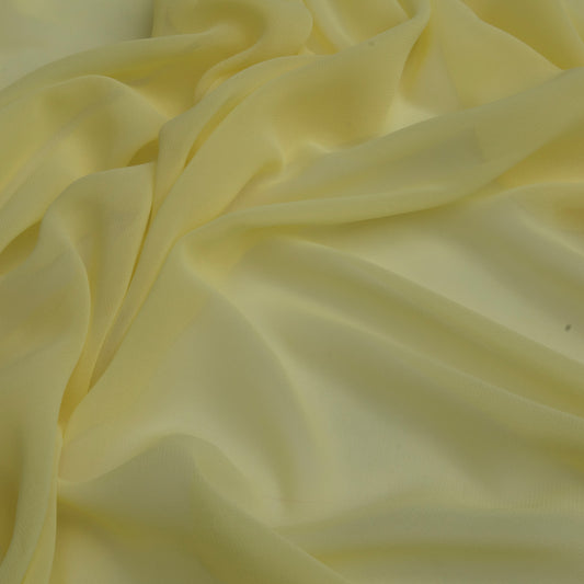 Chiffon Toque De Seda  Amarelo Claro