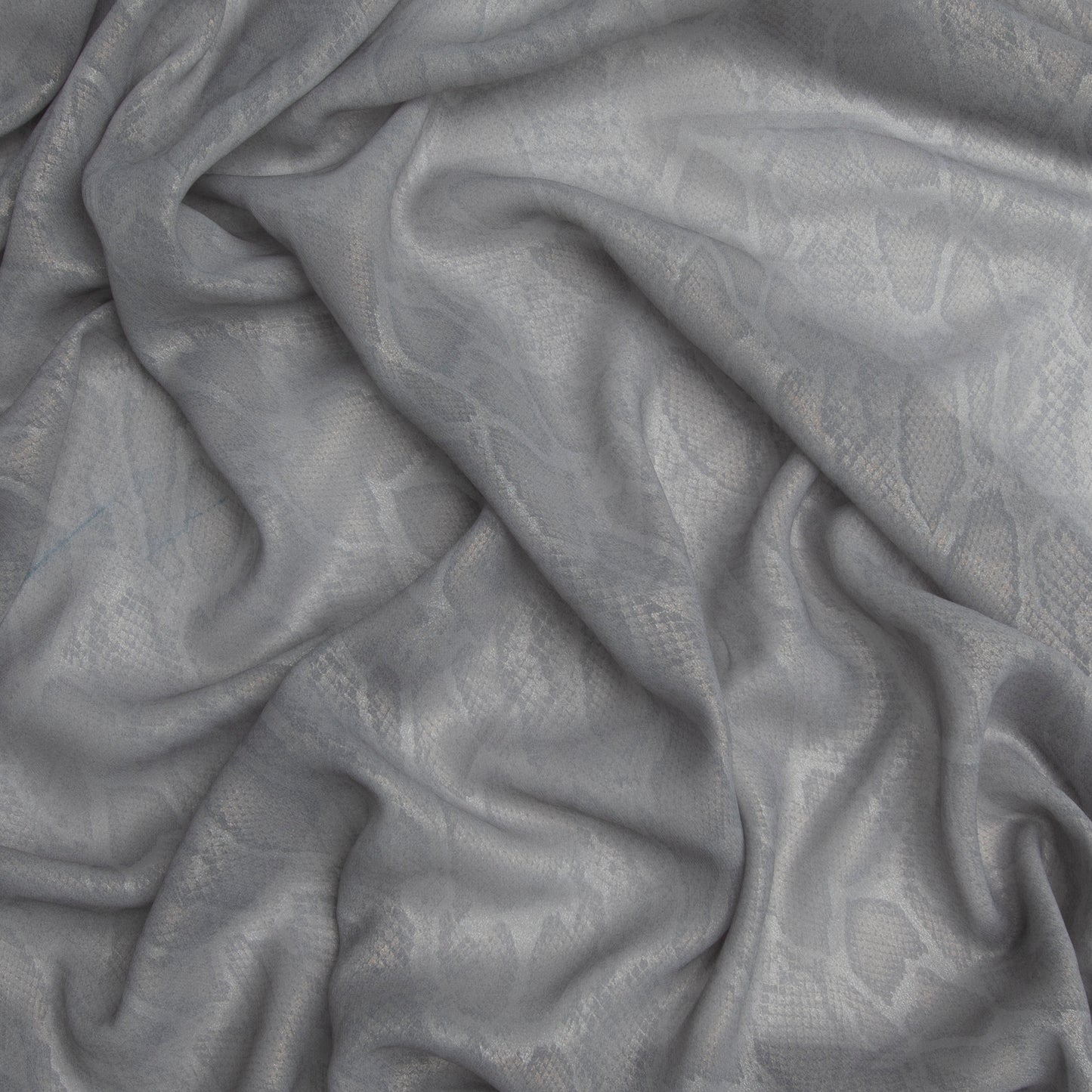 Chifon Foil Bicho Cinza